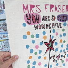 Load image into Gallery viewer, Personalised Wonderful Teacher Bag