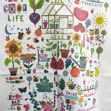 Load image into Gallery viewer, 'The Good Life' Illustrated Tea Towel