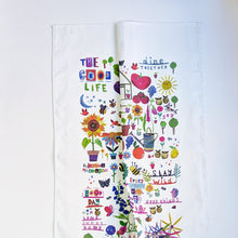 Load image into Gallery viewer, 'The Good Life' Illustrated Tea Towel