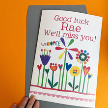 Load image into Gallery viewer, Personalised Big Good Luck Card