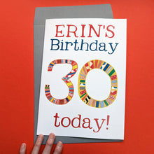 Load image into Gallery viewer, Big Birthday Card With Personalised Name And Age