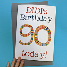 Load image into Gallery viewer, Big Birthday Card With Personalised Name And Age