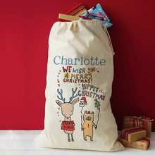 Load image into Gallery viewer, Personalised Yippee It's Christmas Santa Sack