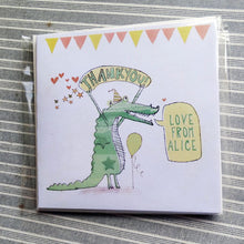 Load image into Gallery viewer, Personalised Pack of 6 Thank you Cards (Choice of designs)