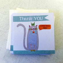 Load image into Gallery viewer, Personalised Pack of 6 Thank you Cards (Choice of designs)
