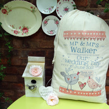 Load image into Gallery viewer, Personalised wedding gift sack