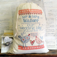 Load image into Gallery viewer, Personalised wedding gift sack
