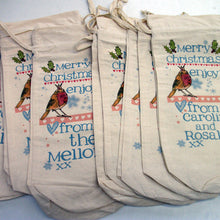 Load image into Gallery viewer, Set Of Five Personalised Bottle Bags
