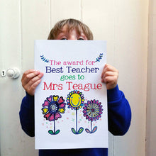 Load image into Gallery viewer, Personalised Big Teacher Card