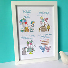 Load image into Gallery viewer, Personalised Christening Story Print