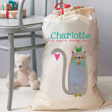 Load image into Gallery viewer, Personalised Cat Lady Christmas Gift Sack