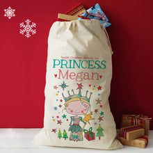 Load image into Gallery viewer, Personalised Princess Christmas Sack