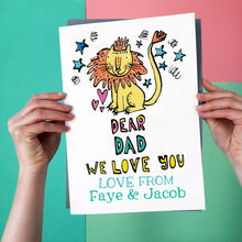 Load image into Gallery viewer, Personalised Big Dear Dad Card
