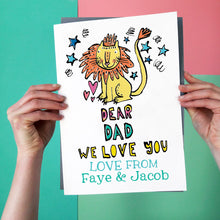 Load image into Gallery viewer, Personalised Big Dear Dad Card
