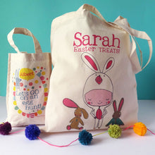 Load image into Gallery viewer, Set Of Five Personalised Easter Hunt Bag