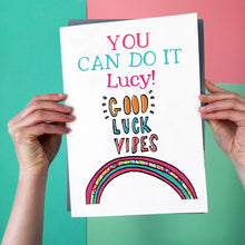Load image into Gallery viewer, Personalised Big Good Luck Card
