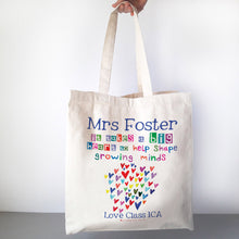 Load image into Gallery viewer, Personalised Growing Minds Teacher Bag