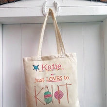 Load image into Gallery viewer, Personalised 'Knitting' Bag