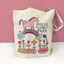 Load image into Gallery viewer, Personalised Love Unicorns Bag