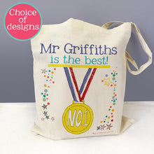Load image into Gallery viewer, Personalised No.1 Teacher Bag