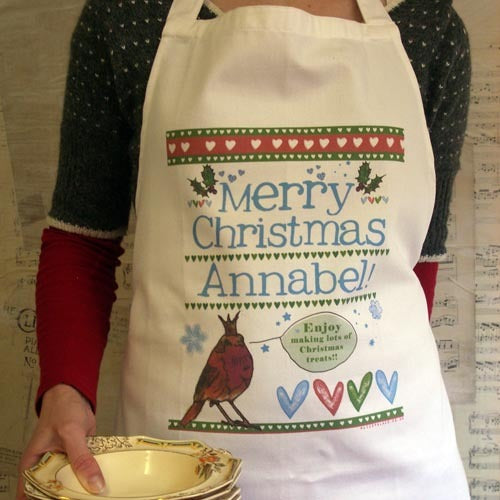 Personalised 'Merry Christmas' apron