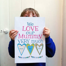 Load image into Gallery viewer, Personalised Mummy&#39;s Heart Big Card
