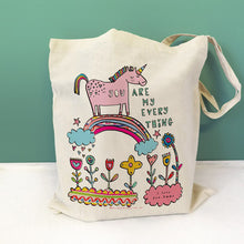 Load image into Gallery viewer, Personalised Love Unicorns Bag