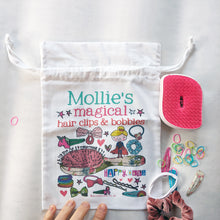 Load image into Gallery viewer, Personalised Magical Hair Clips And Bobbles Bag