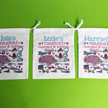 Load image into Gallery viewer, Personalised Magical Hair Clips And Bobbles Bag