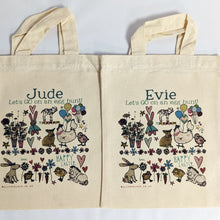 Load image into Gallery viewer, Set Of Five Personalised Easter Hunt Bag