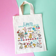 Load image into Gallery viewer, Set Of Five Personalised Easter Hunt Bag