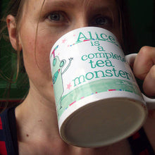 Load image into Gallery viewer, Personalised tea monster mug