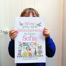 Load image into Gallery viewer, Big Personalised New Grandparents Card