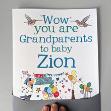 Load image into Gallery viewer, Big Personalised New Grandparents Card