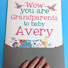 Load image into Gallery viewer, Big Personalised New Grandparents Card