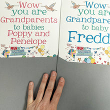 Load image into Gallery viewer, Big Personalised New Grandparents Card
