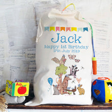 Load image into Gallery viewer, Personalised 1st Birthday Toysack