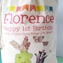 Load image into Gallery viewer, Personalised 1st Birthday Toysack