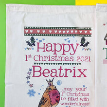 Load image into Gallery viewer, Personalised 1st Christmas Keepsake Sack