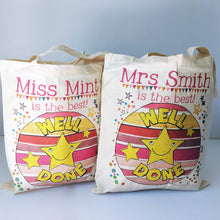 Load image into Gallery viewer, Personalised Best Teacher Bag