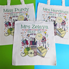 Load image into Gallery viewer, Personalised Best Teaching Assistant Bag