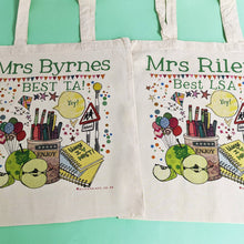 Load image into Gallery viewer, Personalised Best Teaching Assistant Bag