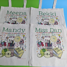 Load image into Gallery viewer, Personalised Best Teaching Assistant Bag