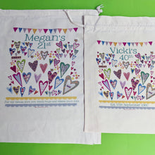 Load image into Gallery viewer, Personalised Birthday Milestone Storage Sack