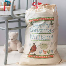 Load image into Gallery viewer, Personalised Christmas gift sack