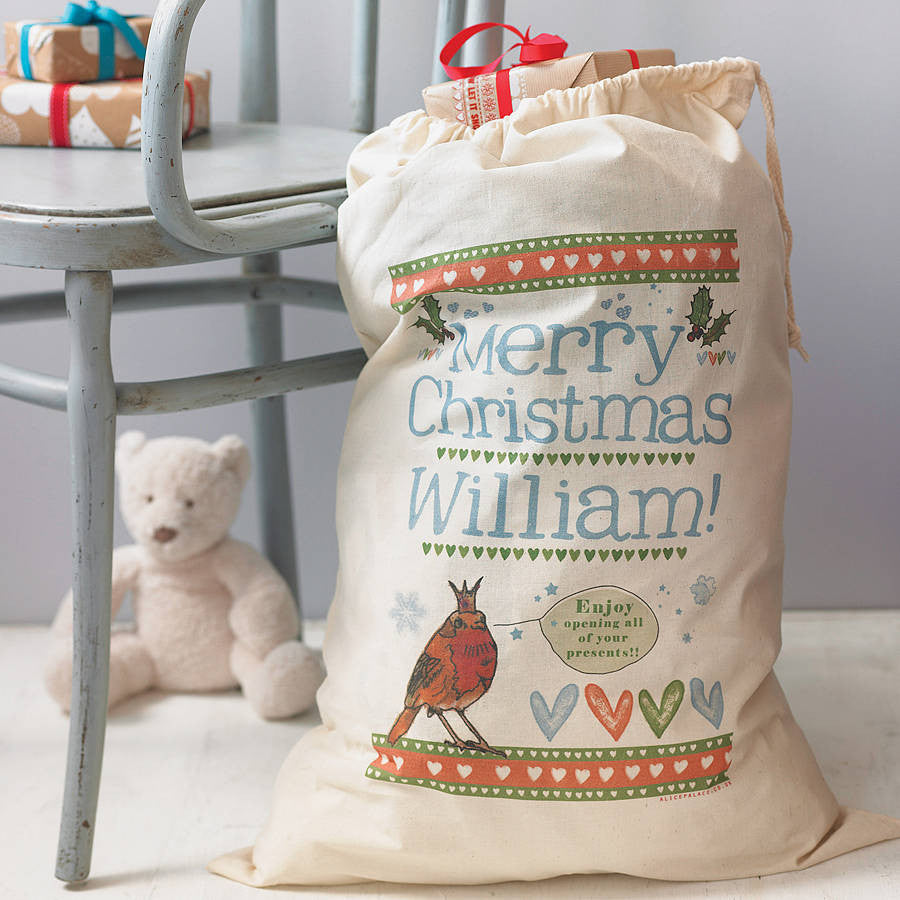 Personalised Christmas gift sack