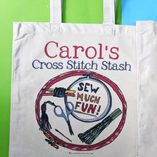 Load image into Gallery viewer, Personalised Embroidery and Cross Stitch Bag