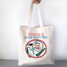 Load image into Gallery viewer, Personalised Embroidery and Cross Stitch Bag