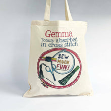 Load image into Gallery viewer, Personalised Embroidery and Cross Stitch Bag