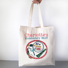 Load image into Gallery viewer, Personalised Embroidery and Cross Stitch Bag